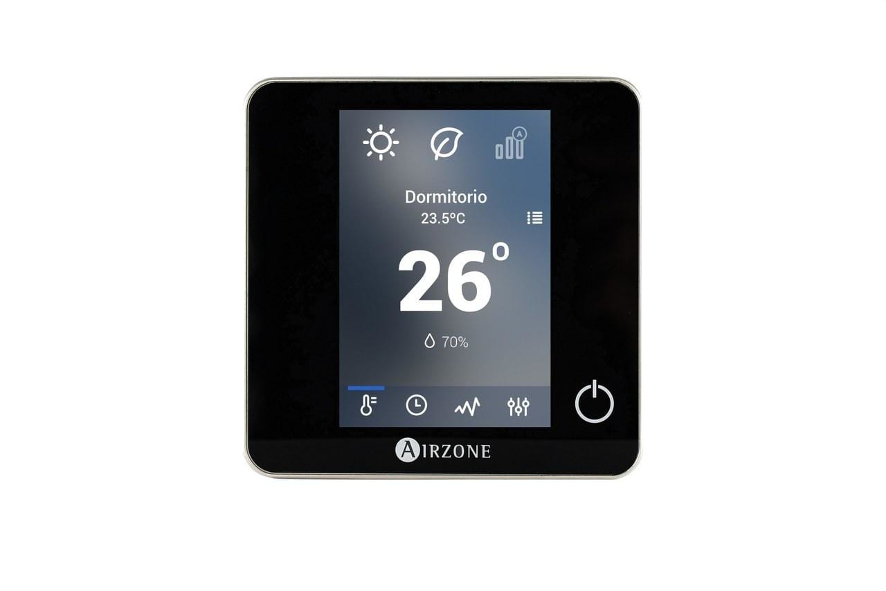 AIRZONE - Termostato RADIANT365 inteligente BLUEFACE6 zonas negro