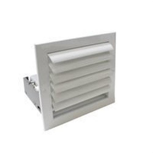 AIRZONE - Rejilla inteligente lama curva 1 dirección 400x150 blanco tornillo motorizada T/N