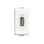BTICINO - Base USB MATIX 1,1A/5V con 1 módulo en color blanco