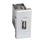 BTICINO - Base cargador individual USB (A) Axolute - 1,1A - 5V - 230V - Tech - 1 módulo