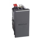 BTICINO - Conmutador axial Axolute iluminable 16 AX-250 V~ - borne auto - 1 módulo - Antracita
