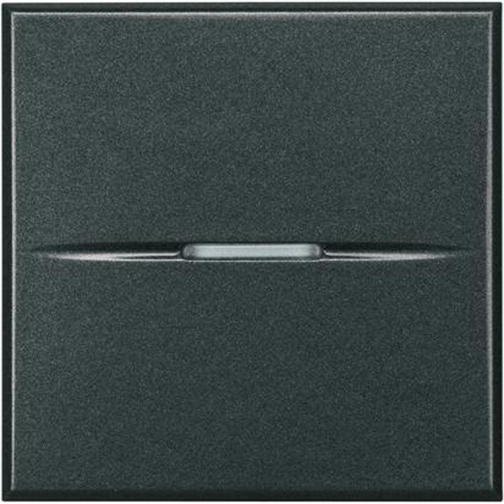 BTICINO - Conmutador axial Axolute iluminable 16 AX-250 V~ - borne auto - 2 módulos - Antracita