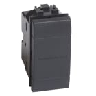 BTICINO - Interruptor axial Livinglight 16 AX-250 V~ - iluminable - borne auto - 1 módulo - Antracita