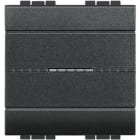 BTICINO - Conmutador axial Livinglight 16 AX-250 V~ - borne auto - Iluminable - 2 módulos - Antracita