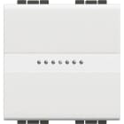 BTICINO - Conmutador axial Livinglight 16 AX-250 V~ - borne auto - Iluminable - 2 módulos - Blanco