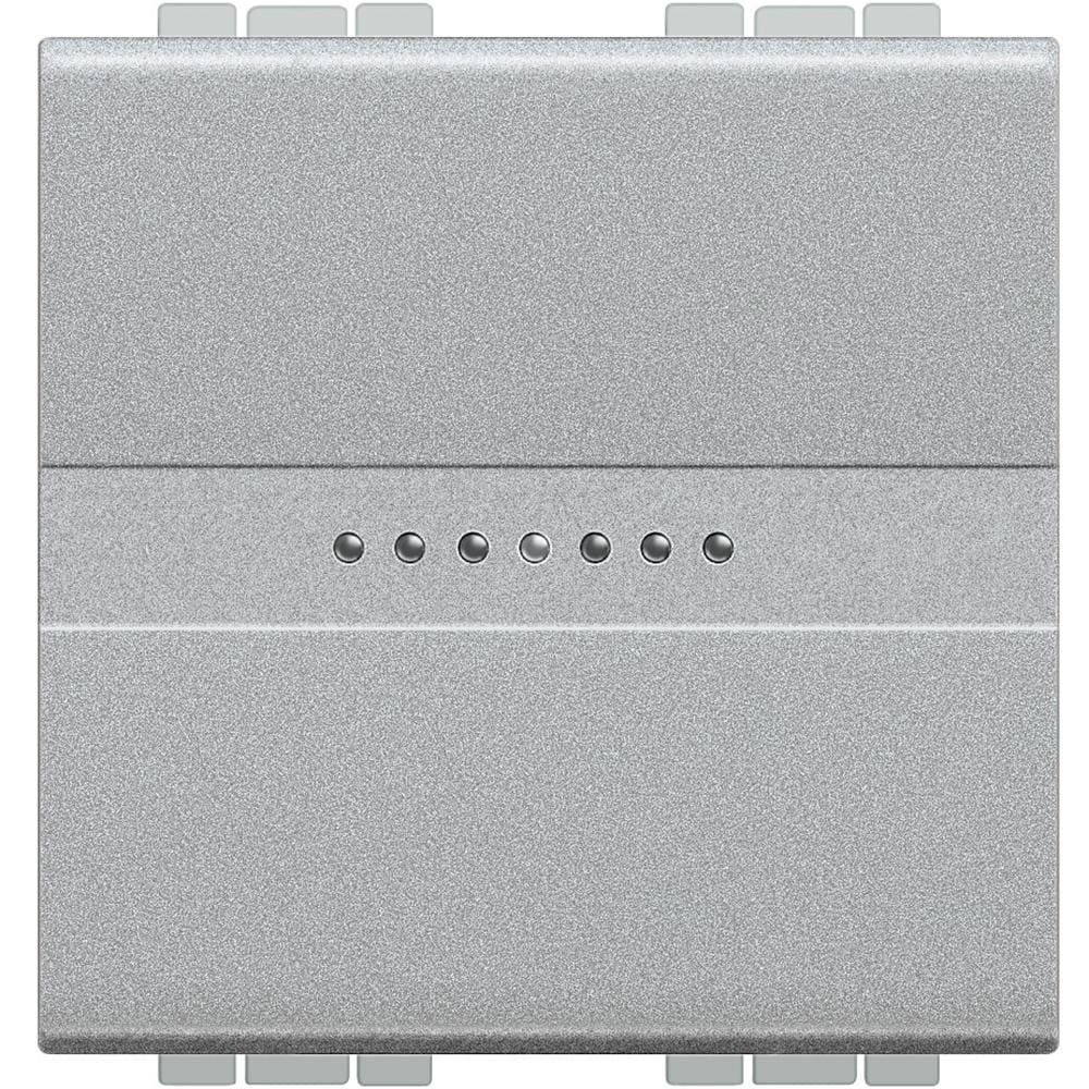BTICINO - Interruptor axial Livinglight 16 AX-250 V~ - iluminable - borne auto - 2 módulos - Tech