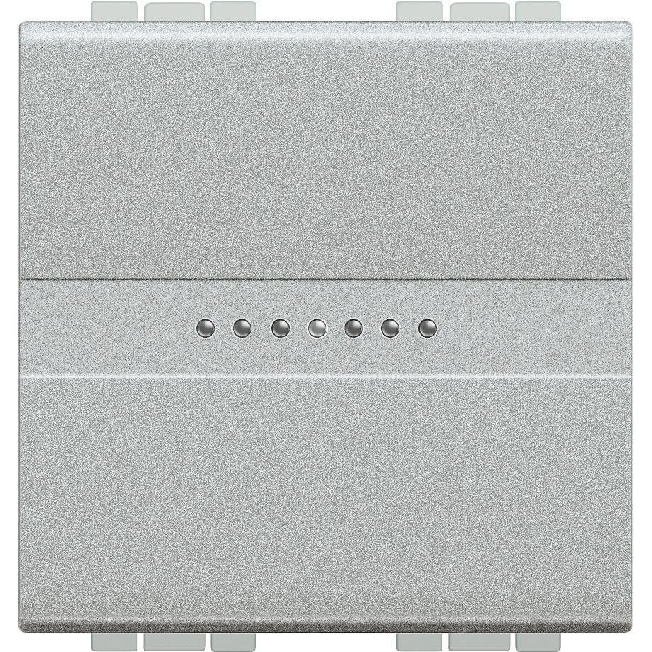 BTICINO - Conmutador axial Livinglight 16 AX-250 V~ - borne auto - Iluminable - 2 módulos - Tech