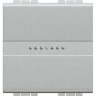 BTICINO - Conmutador axial Livinglight 16 AX-250 V~ - borne auto - Iluminable - 2 módulos - Tech