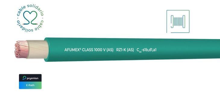PRYSMIAN - Cable AFUMEX Class 1000 V (AS) RZ1-K (AS) Cca-s1b,d1,a1 1x50 BOBINA