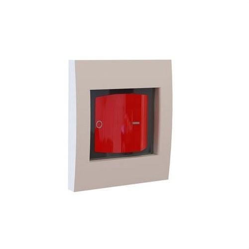 MMCONECTA - Módulo plano 45x45 interruptor con luminaria bipolar 16A blanco nieve