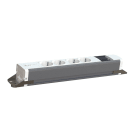 MMCONECTA - Regleta Easyblock MAGNET 4 schukos huecos blanco nieve