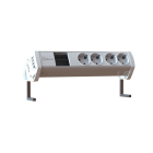 MMCONECTA - Regleta Easyblock OVER 4 schukos huecos blanco nieve