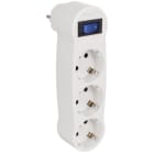 SOLERA - Adaptador bipolar 3 tomas TT laterales 16A 3680W blanco