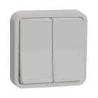 Schneider Electric - Conmutador doble empotrable blanco