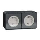 Schneider Electric - SCHUKO DOBLE SUPERFICIE 16A GRIS