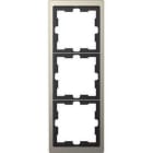 Schneider Electric - Marco de 3 elementos D-LIFE para montaje horizontal y vertical en metal de color niquel