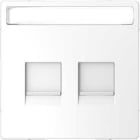 Schneider Electric - Tapa para toma doble tipo RJ45 keystone blanco ártico D-LIFE