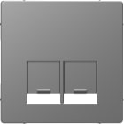 Schneider Electric - Tapa para toma doble tipo RJ45 D-LIFE en color aluminio