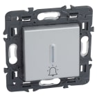 LEGRAND - Pulsador Valena Next - luminoso con símbolo de campana - 6A - 230V~ - Aluminio
