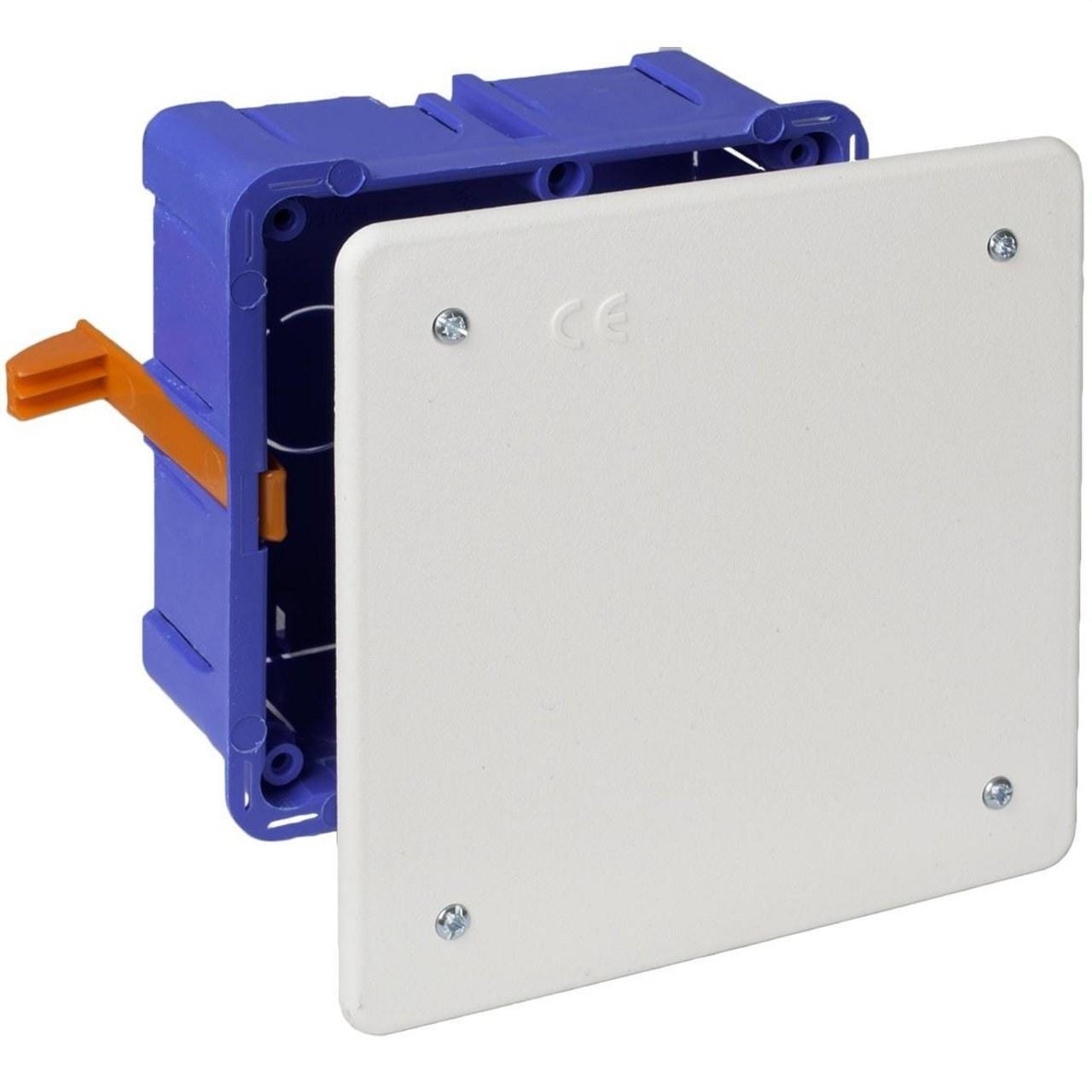 SOLERA - Caja de conexión 107x107x45mm tapa con tornillos para tabique hueco