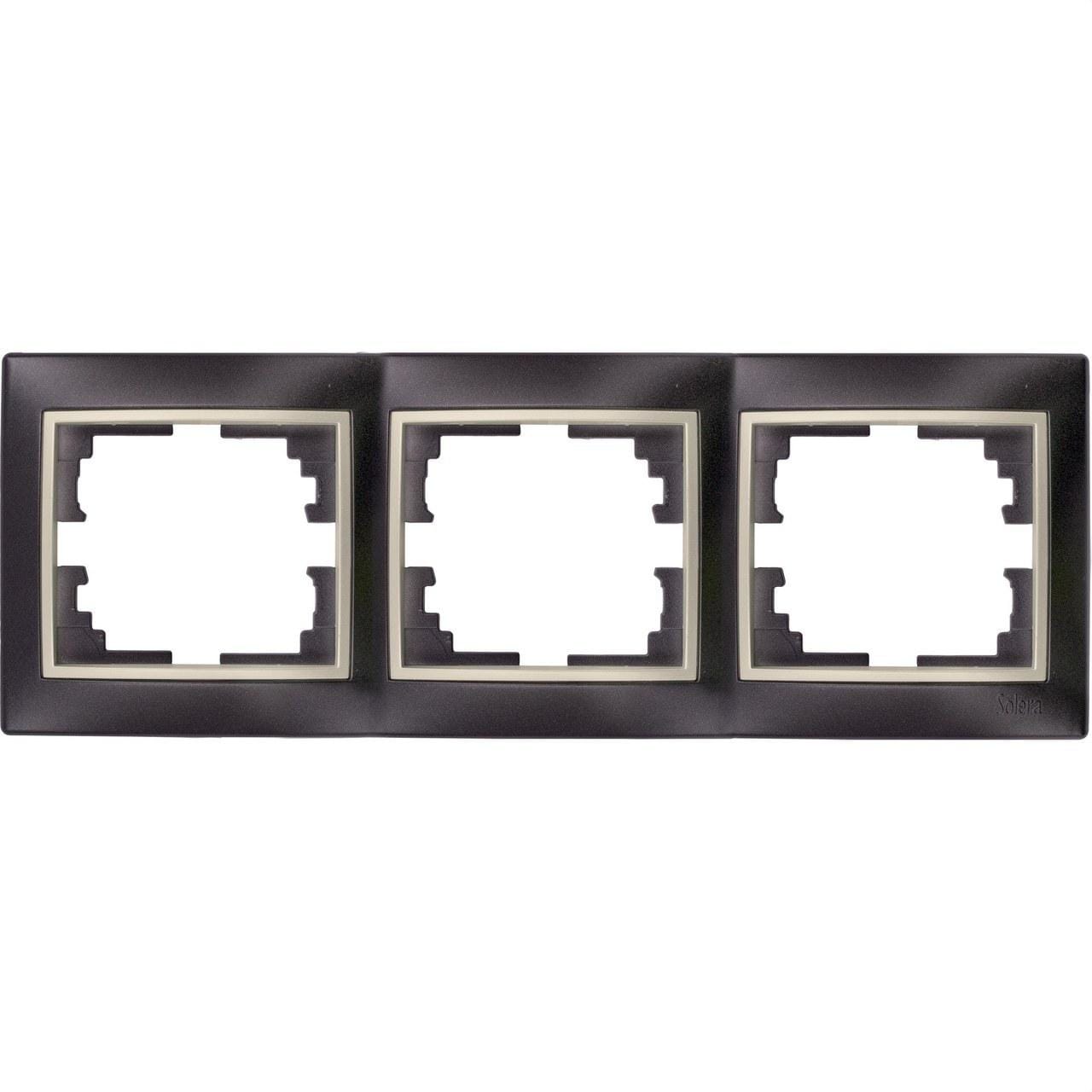 SOLERA - Marco 3 elementos 225x81x10 negro