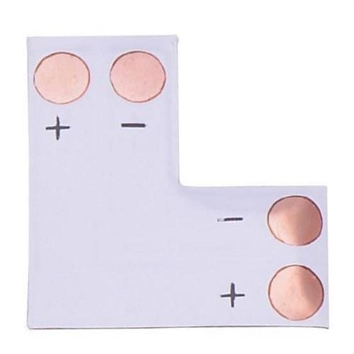 BLUELED - Empalme L tira LED BLUELED 10mm 2 vías