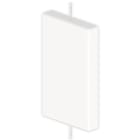UNEX - Tapa final de 60x100 mm Unex en U24X color blanco