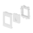 UNEX - Placa plana para 1 conector RJ45 en tapas de 80 mm Unex en U24X color blanco