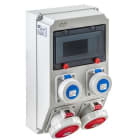IDE - Cofret IP67 9 módulos 3 polos + neutro + toma tierra 16-32A 2-2P+toma tierra 16A