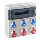 IDE - Cofret IP65 18 módulos 3-2P+tierra 16A 3-3P+tierra 32A