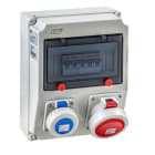 IDE - Cofret IP67 9 módulos 3 polos + tierra 32A 2 polos + toma tierra 16A con protección