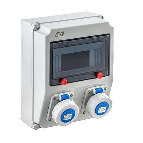 IDE - Cofret IP67 9 módulos 2-2 polos + toma tierra 16A