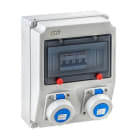 IDE - Cofret IP67 9 módulos 2-2 polos + toma tierra 16A con protección