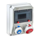 IDE - Cofret IP67 9 módulos 1-3P+neutro+tierra 16A 1-2P+toma tierra 16A