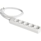 SOLERA - Base bipolar 5 tomas prolongación 3m libre de halógenos blanco