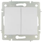 SOLERA - Conmutador interruptor doble Serie Europa 10A 250V 83x81 blanco