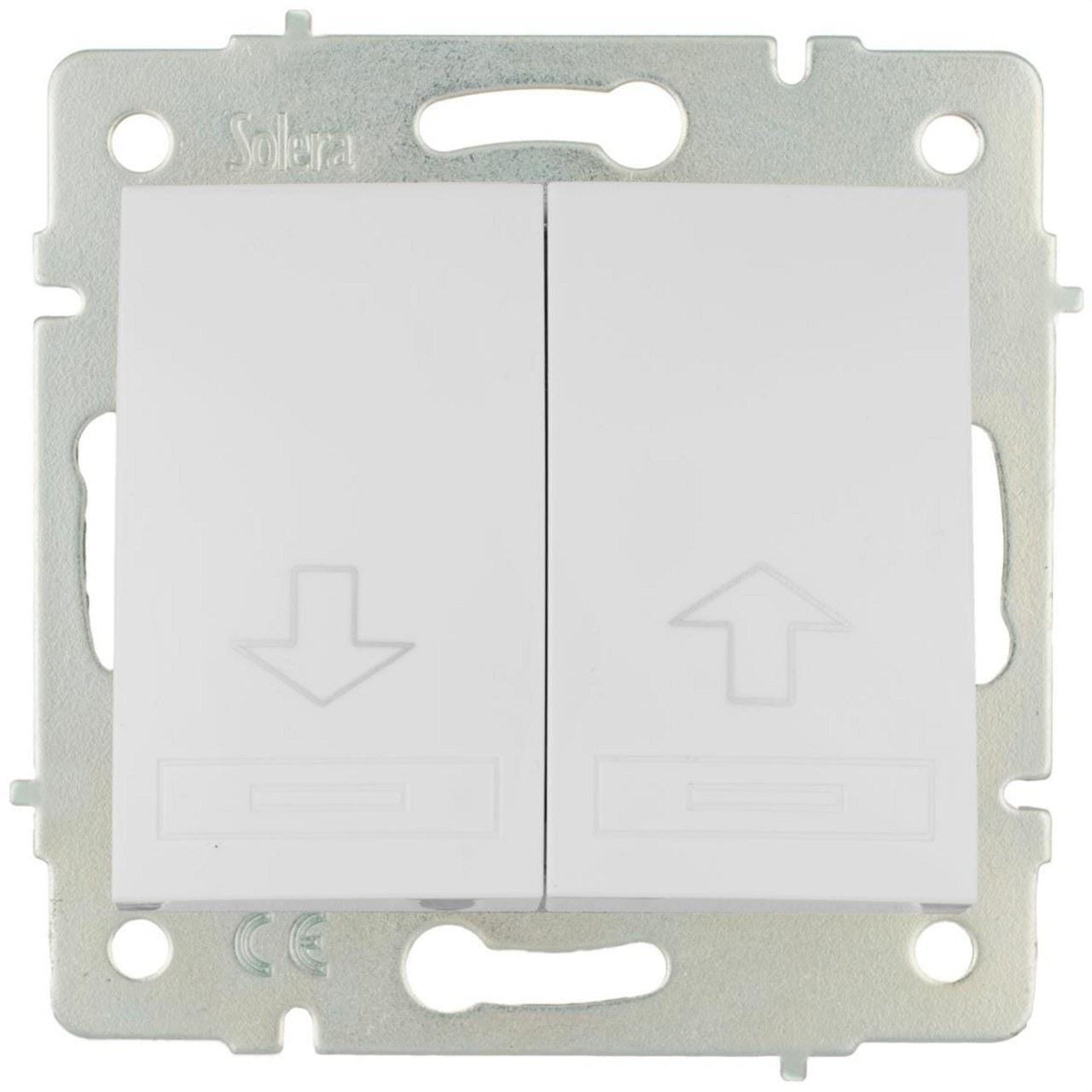 SOLERA - Pulsador persiana 10A 250V Serie Europa 83x81 blanco