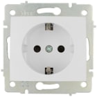 SOLERA - Base enchufe 2P+TT Serie Europa con obturador 16A 83x81 blanco
