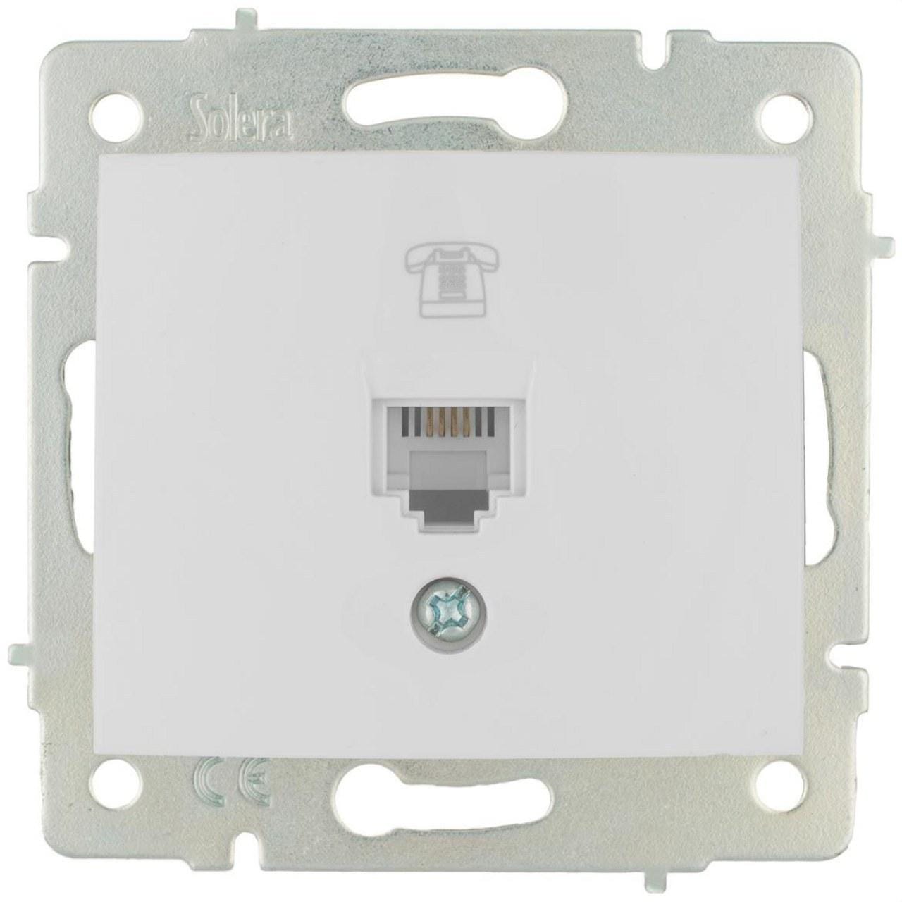SOLERA - Toma teléfono RJ11 Serie Europa 83x81 blanco