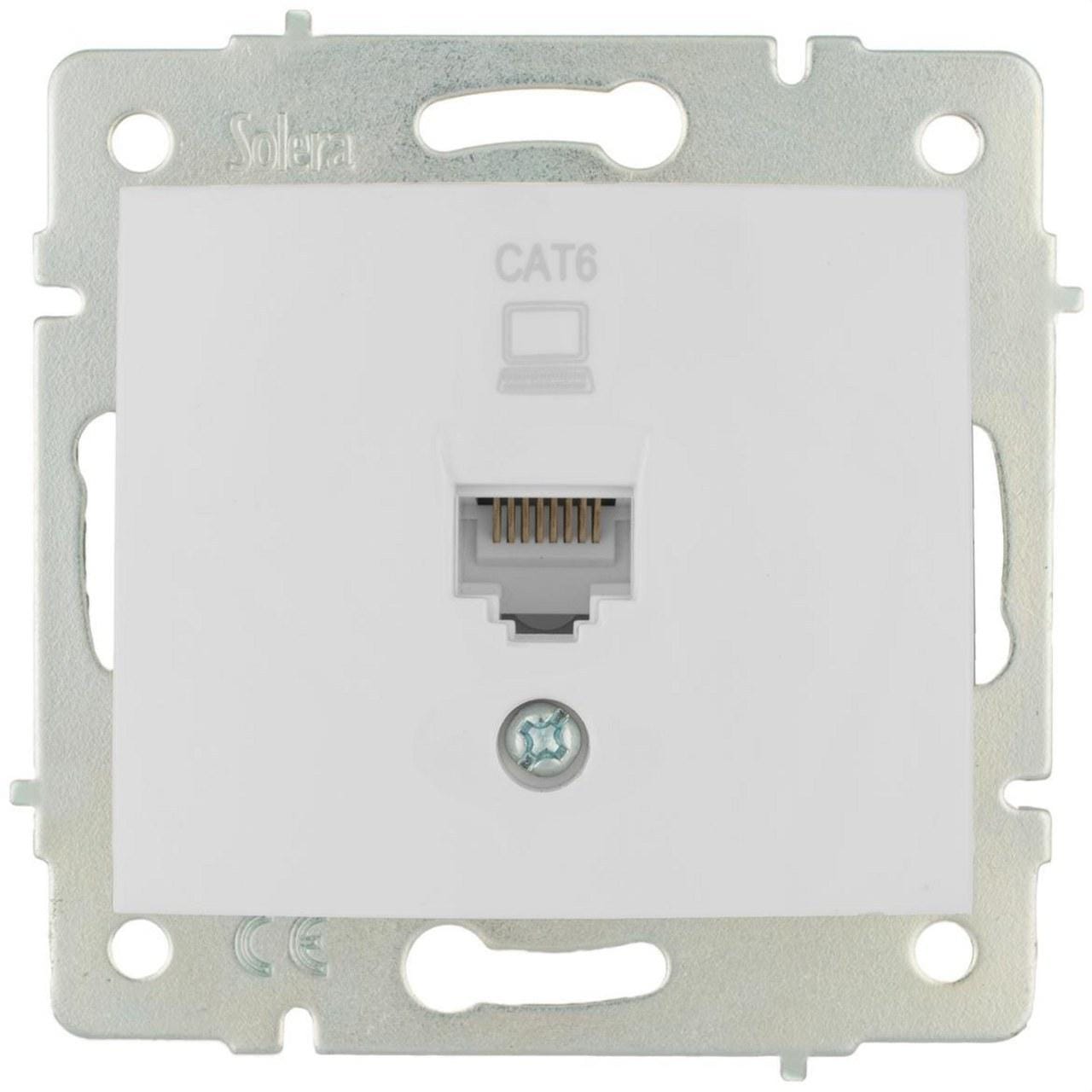 SOLERA - Toma datos R45 categoría 6 Serie Europa 83x81 blanco
