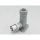 TIEMME - Codo 90° 1656XLSN con base 3 orificios de cuello largo 16x1/2" 77mm gama estañada para tubo multicapa