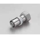 TIEMME - Racor recto móvil 1665SN 16x1/2" estañado con base plana para tubo multicapa