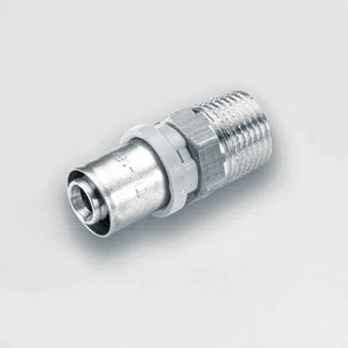 TIEMME - Racor recto M 1650SN estañado diámetro 25x3/4" para tubo multicapa