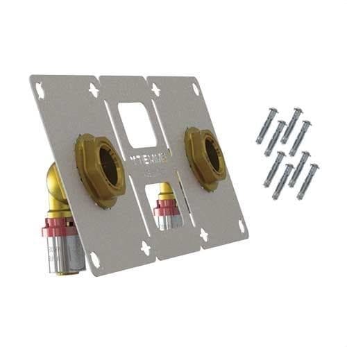 TIEMME - Racor terminal 105° + placa de prensar 1664CG 16x1/2" para tubo multicapa
