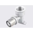 TIEMME - Codo 90° 1656DFCTSN con base de 2 orificios 20x1/2" ISO228 para tubo multicapa