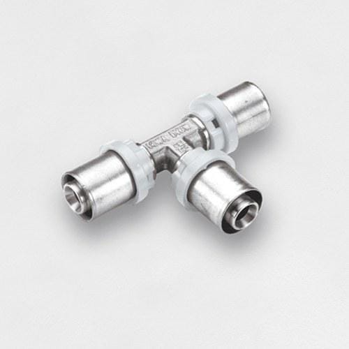 TIEMME - Racor en T 1657CTSN compact estañado diámetro 32-32-32 para tubo multicapa