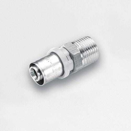 TIEMME - Racor recto M 1650CTSN estañado diámetro 25x3/4" ISO228 para tubo multicapa