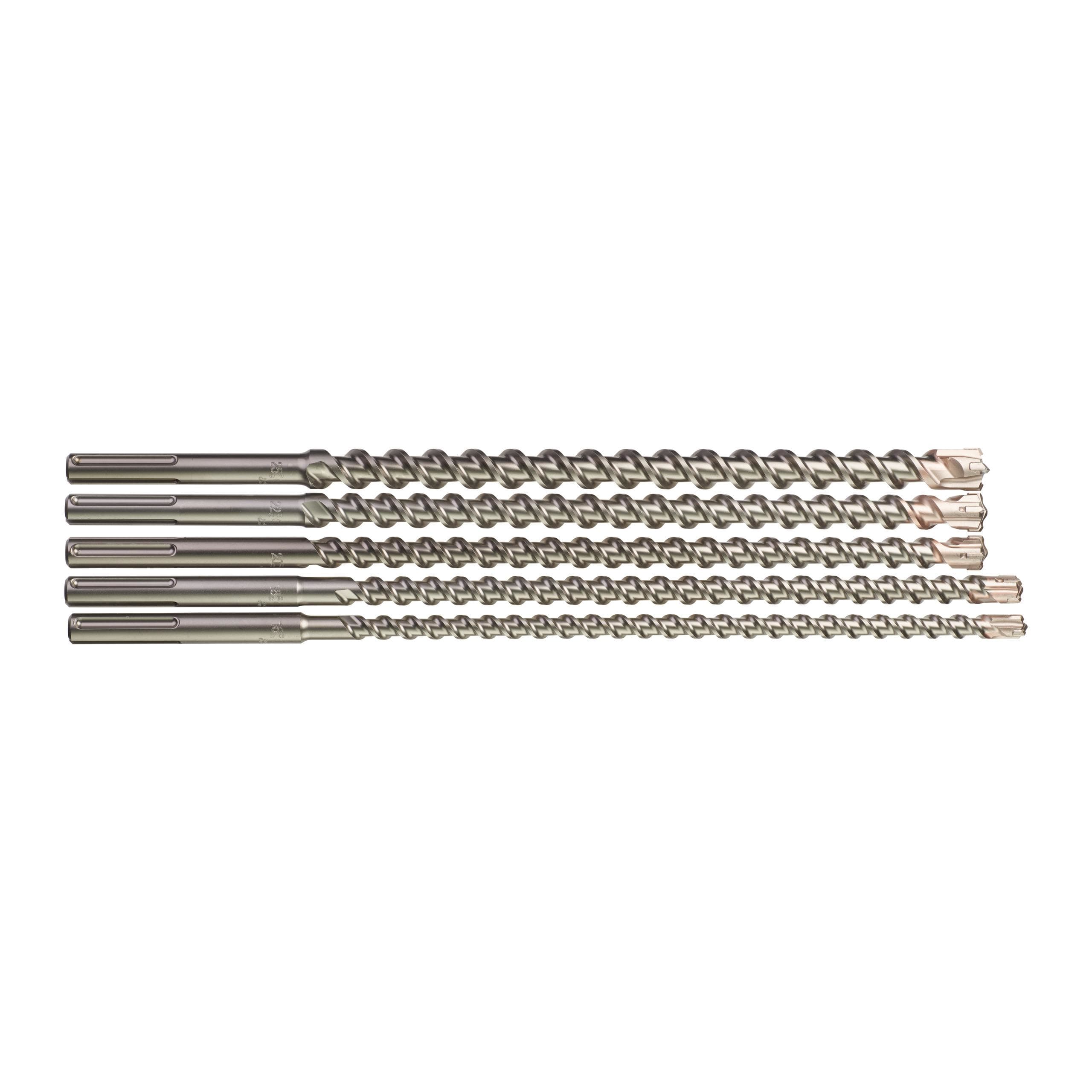 MILWAUKEE - ESTUCHE PLASTICO 5 BROCAS SDS-MAX