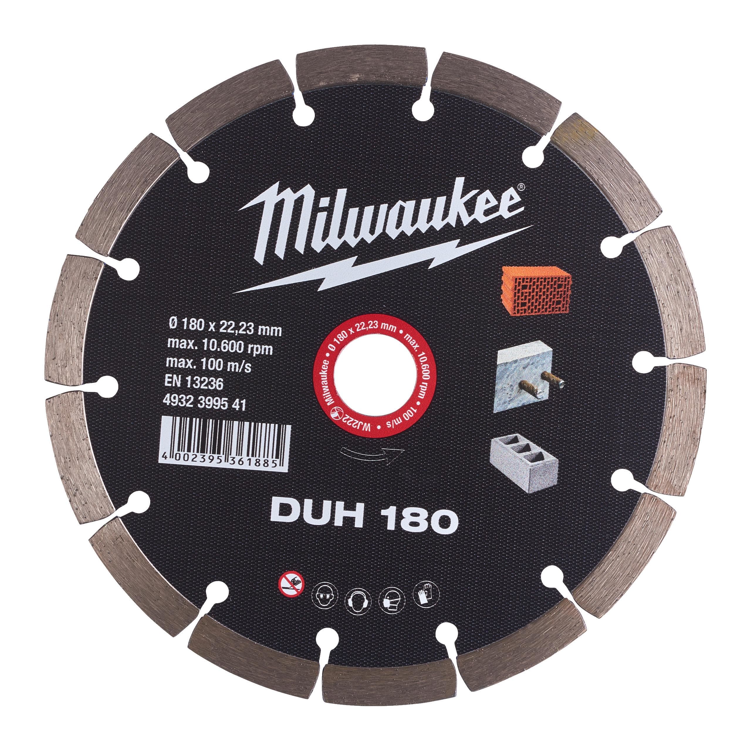 MILWAUKEE - DISCO DIAMANTE MAT.DUROS - DUH 180MM