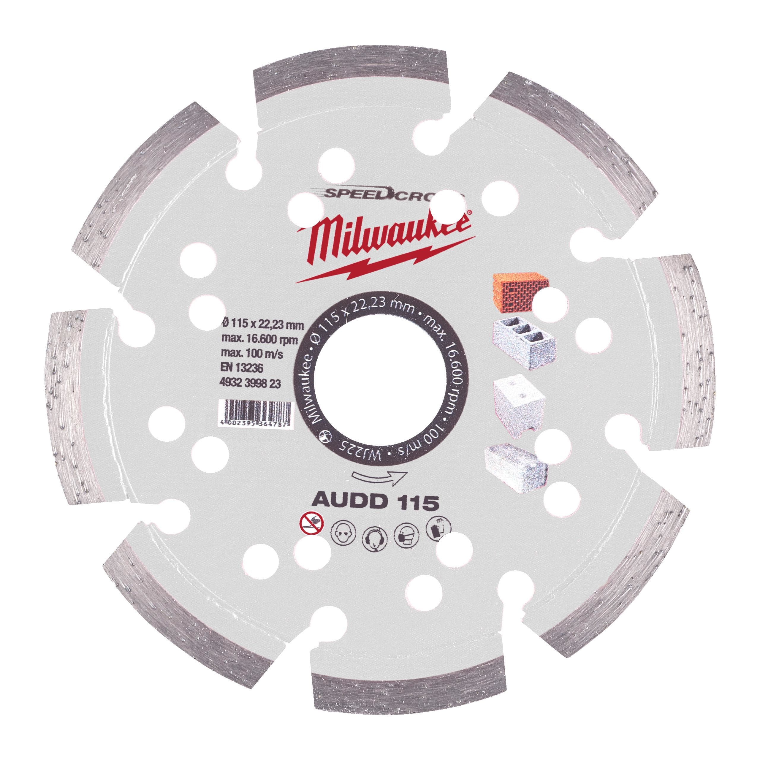 MILWAUKEE - DISCO ROZADORA AUDD 115